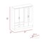 Tuhome Bolton 160 Armoire, 6 Shelves, 2 Door Cabinets, 2 Mirrors, 2 Drawers, Rod, Black/Light Gray CWZ5951 - alternate 8